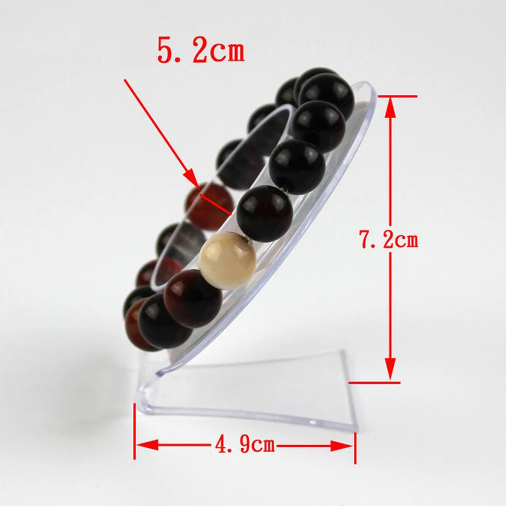 Acrylic Bracelet Display Holder Stand Rack / Bangle Watch Jewelry Organizer Center Hole Dia 5.2cm/2 inch