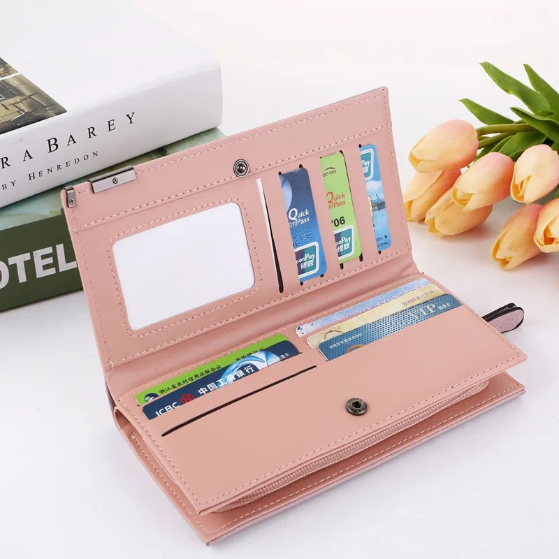 Famous Brand Luxury Wallets Women Long Leather Wallet Female Clutch Purse Women Wallet Ladies Fashion scrub Wallets 180Q