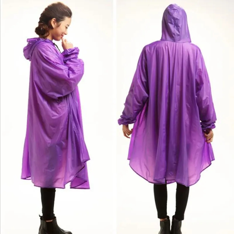 2018 purple raincoat poncho women waterproof hat motorcycle ...