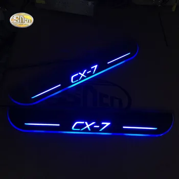 

SNCN LED moving light scuff pedal for Mazda CX-7 CX7 car acrylic led door sill welcome pedal