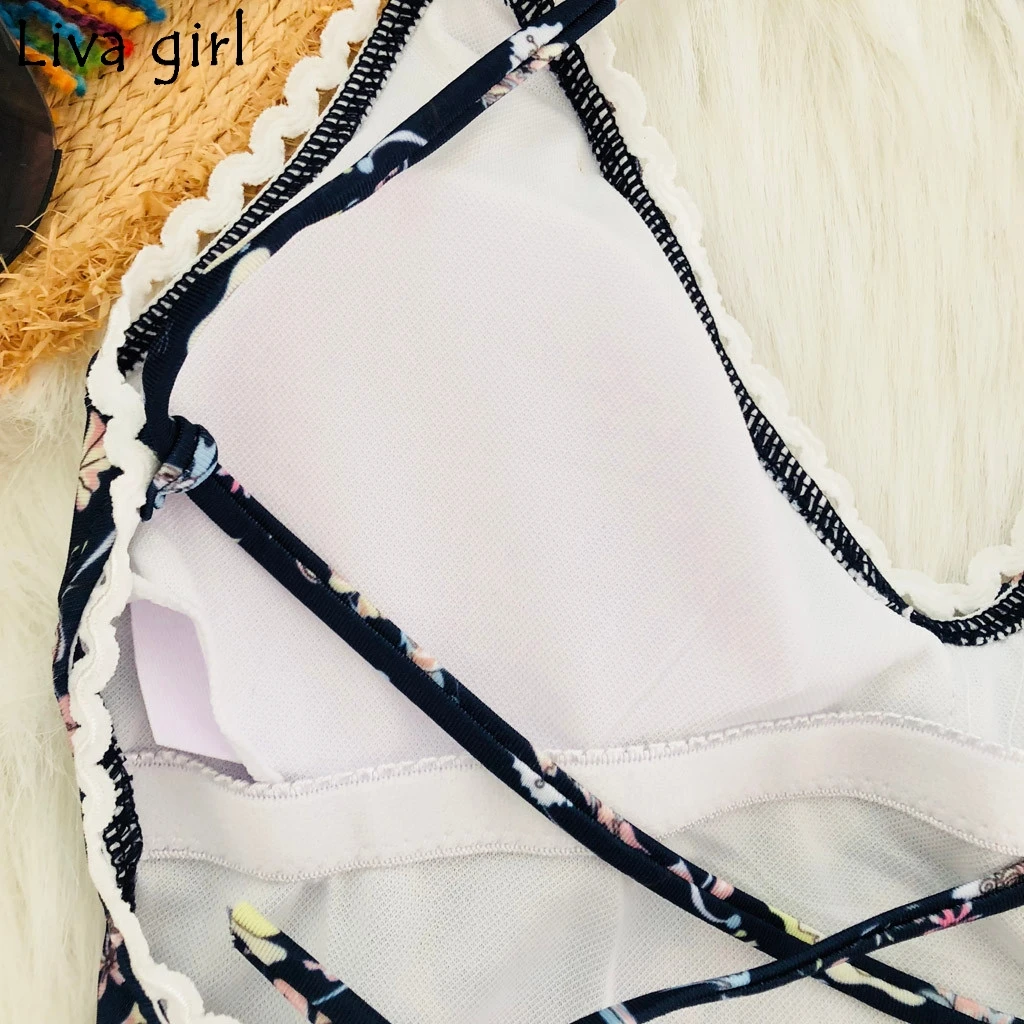 Liva girl сексуальные цельные костюмы с цветочным принтом, новые женские бразильские купальники, пляжная одежда, горячая Распродажа, пляжный Монокини, купальный костюм, бикини
