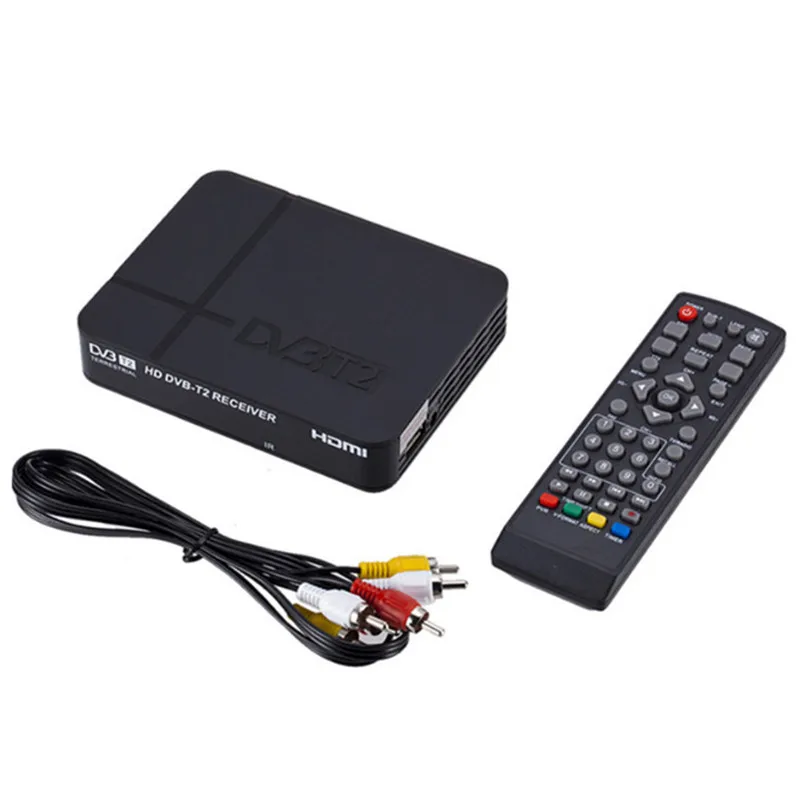 1 шт. ТВ коробка DVB T2 цифровой ресивера MPEG 2/4 H.264 Поддержка HDMI Декодер каналов кабельного телевидения для