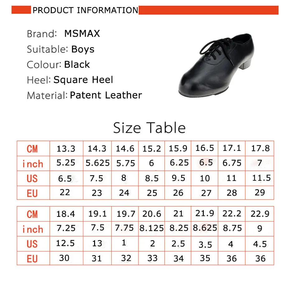 MSMAX/YZ-09 танцевальная обувь из лакированной кожи для мальчиков, танцевальная обувь для детей, обувь на шнуровке, профессиональная детская танцевальная обувь для сцены
