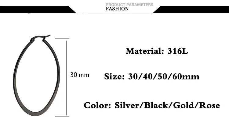 MadApe,, большие женские серьги-кольца овальной формы, Преувеличенные элегантные золотые/серебряные/черные/Розовые ювелирные изделия для женщин и мужчин, подарок