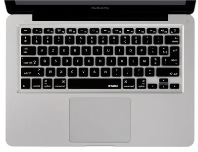 XSKN арабский Испанский Иврит Русский Французский Португальский Итальянский силиконовый чехол для клавиатуры для Macbook, XSKN Защита клавиатуры - Цвет: French Black
