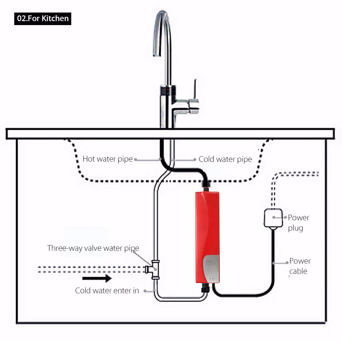 3000 Вт 220 В электрический водонагреватель мгновенный Tankless водонагреватель Крытый душ кухня ванная комната Водонагреватель с душевой