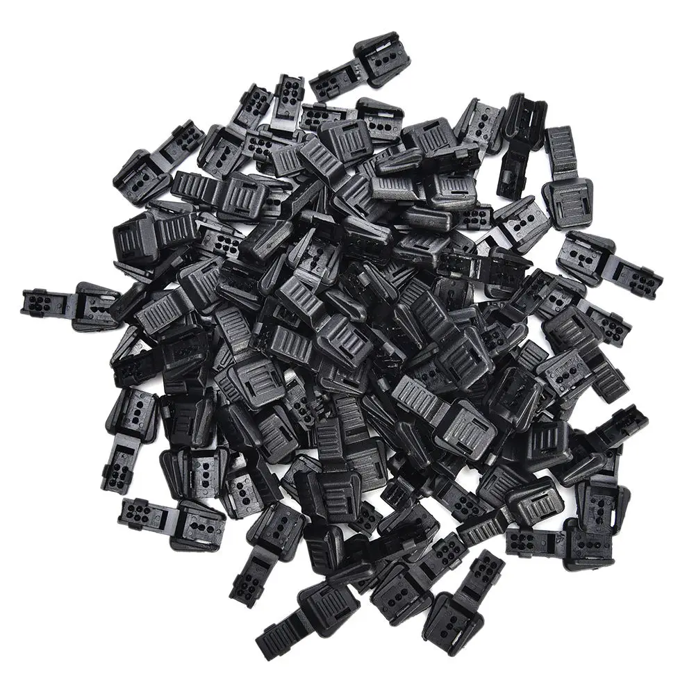 20 шт черные пластиковые застежки-молнии, сменные застежки-молнии, застежка-молния, черный зажим для Паракорда, аксессуары/рюкзак/одежда