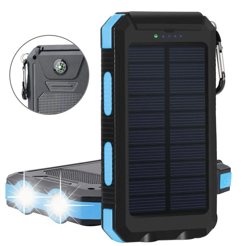 imágenes para 20000 mah Banco de la Energía Solar A Prueba de agua Portátil de Viaje 2 USB Externa Panel Solar de Carga Dual de Luz LED Brújula Para Todos teléfono imágenes para 20000 mah Banco de la Energía Solar A Prueba de agua Portátil de Viaje 2 USB Externa Panel Solar de Carga Dual de Luz LED Brújula Para Todos teléfono