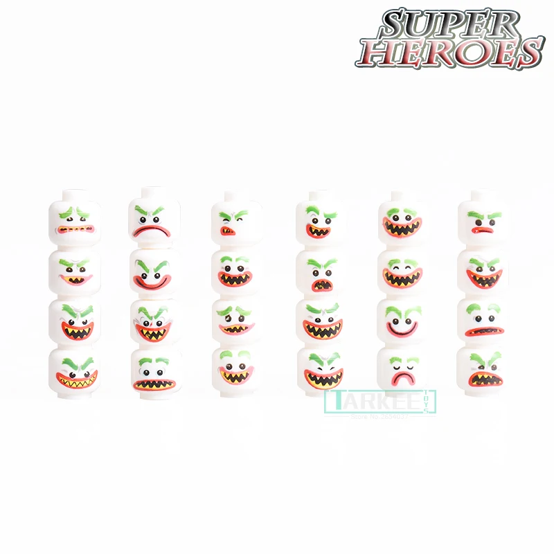 Building Blocks 24pcs/set PGPJ5001 Super Hero Joker Face Emoji Expression Color Cool Man Boy