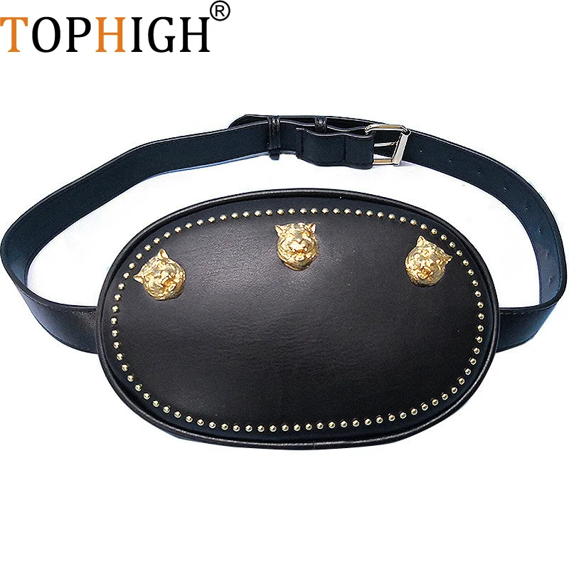 TOPHIGH Fashion Women Leather Waist Belt Bag Fanny Pattern Belt Pack Waist Bag Small Women Bag ...