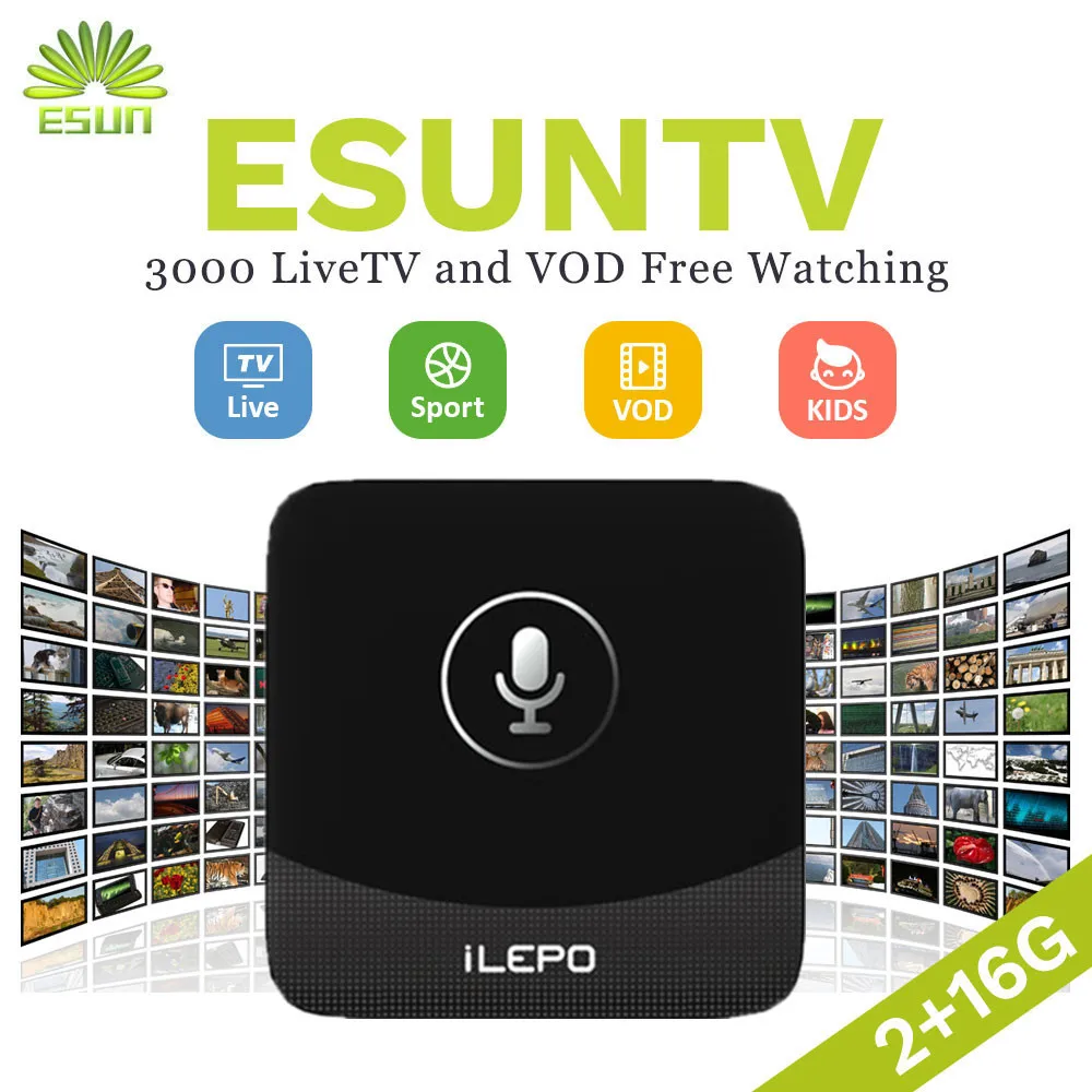 

iLEPO Google Voice Control Android TV 7.1 BOX With 1 Year Europe/Spain/Germany/America/UK/portugal/Canada IPTV 4000+channels