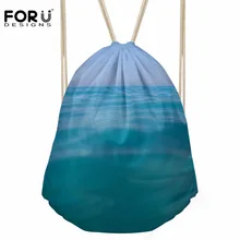 FORUDESIGNS/сумка на шнурке; женская сумка с морским принтом; женская сумка с логотипом; Индивидуальный карман для покупок; модная сумочка для детей; Mochila