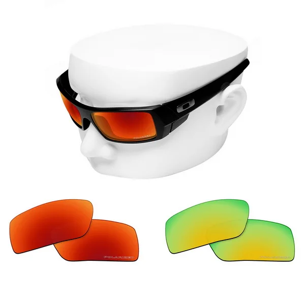 OOWLIT Анти-Царапины Сменные линзы для-солнцезащитные очки Oakley Gascan травления поляризованных солнцезащитных очков - Цвет линз: Red and 24K Gold