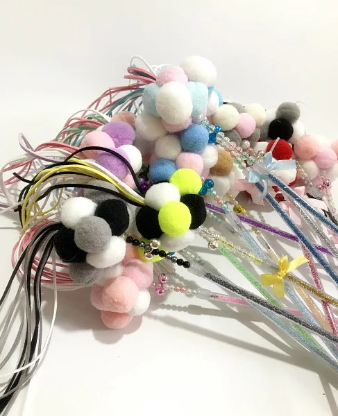

usd 1.85/pc Free shipping cat fishing pole cat teaser cat rod playing toys for cat kitten ball 20pcs/lot