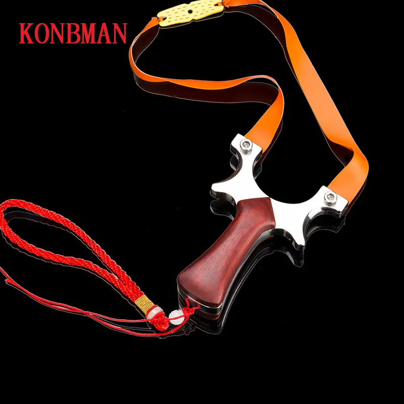 

Powerful Slingshot Slingshot Hunting Titanium African Red Tan Handle with Rubber Band Sight Outdoor Shooting Game