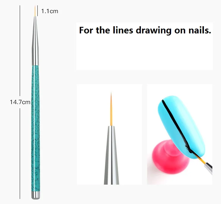 3 шт./упак. DIY ногтей художественный карандаш для ногтей красота краски кисти цветная кисточка для рисования Инструменты для нанесения точек маникюрный набор инструмент для ногтей