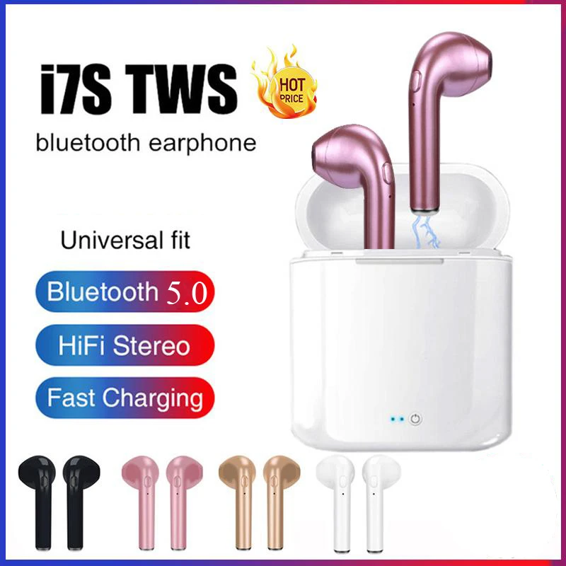 I7s TWS Bluetooth наушники туры Беспроводная гарнитура стерео беспроводные спортивные с