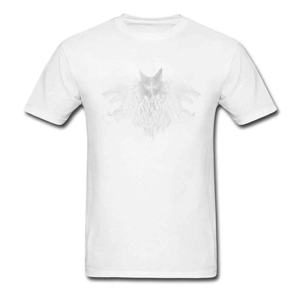 Design T-Shirt 2018 New Fashion O Neck Cerberus Head 100% Cotton Men's Tops Shirt Family Short Sleeve Tee Shirt Cerberus Head white