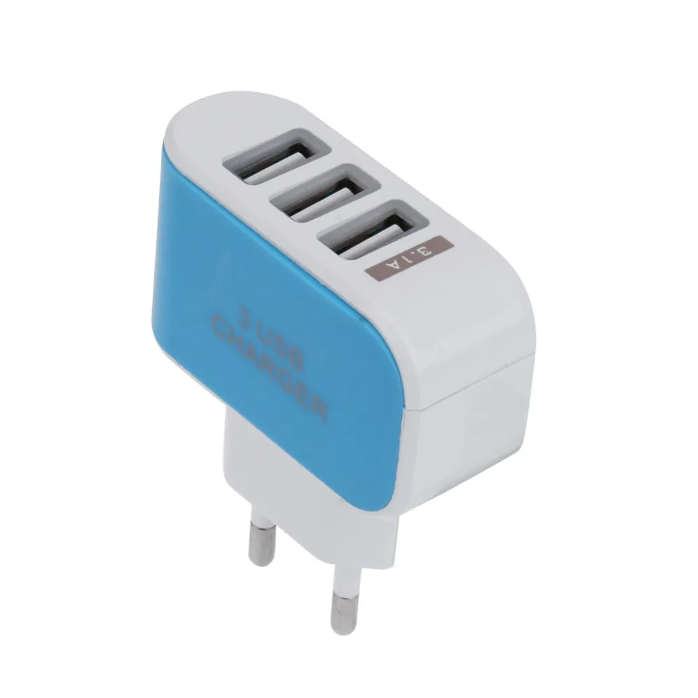 3USB розетки ЕС 5В 2A 3.1A Зарядное устройство адаптер переменного тока 100-240V usb-хаб Порты и разъёмы Питание шт.; Штепсель для зарядки разъем для путешествий для зарядки телефонов