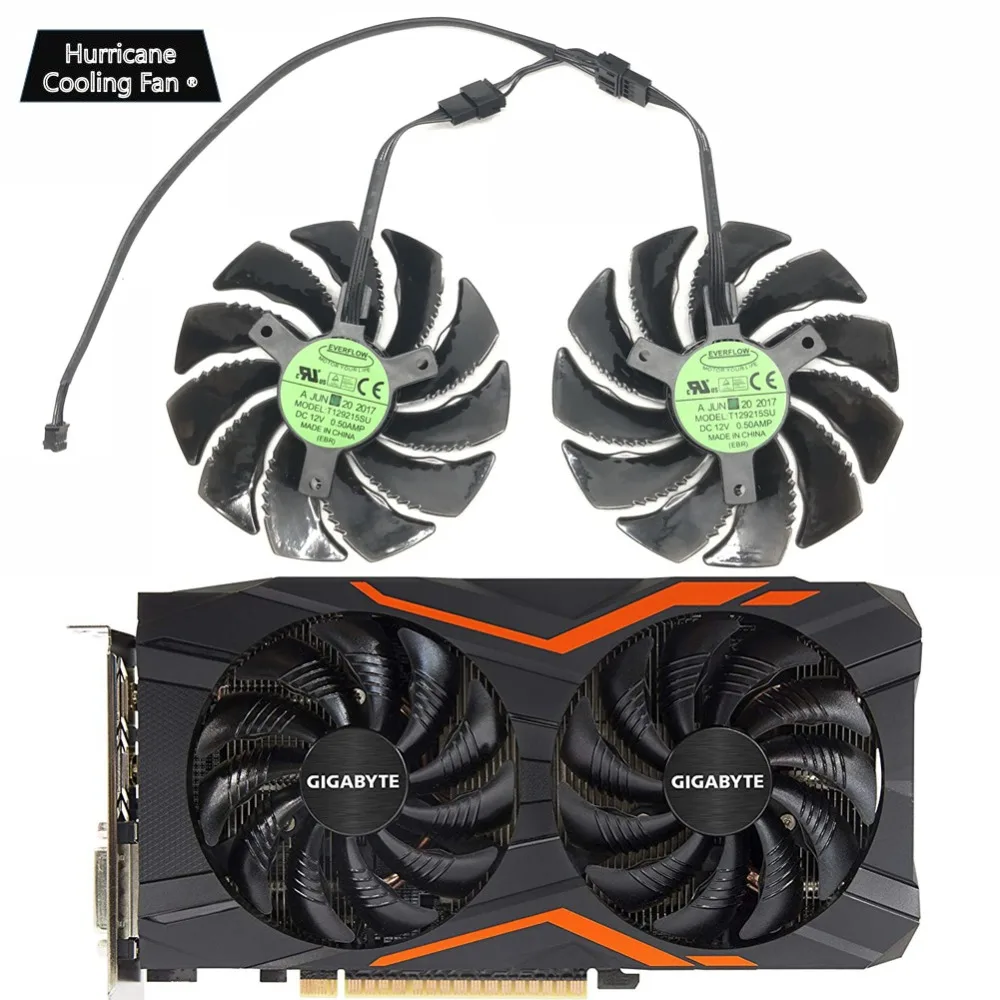 Новый вентилятор охлаждения 88 мм T129215SU PLD09210S12HH 4Pin для Gigabyte GTX 1050 1060 1070 960 RX 470 480 570 580