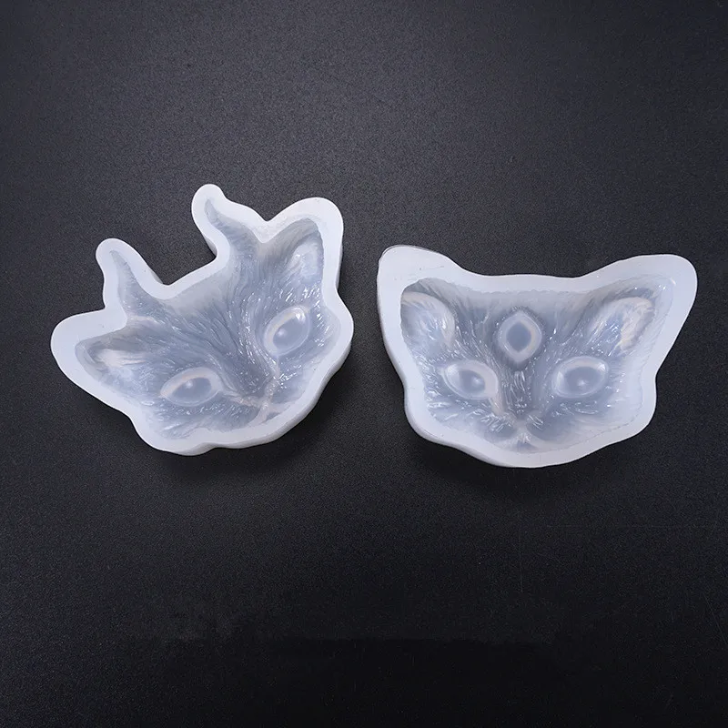 

Devil Cat Head Pendant Silicone Mold DIY Decorating Clay Tools Jewelry Accessories Epoxy Resin Molds Chocolate Candy Mould Aouke