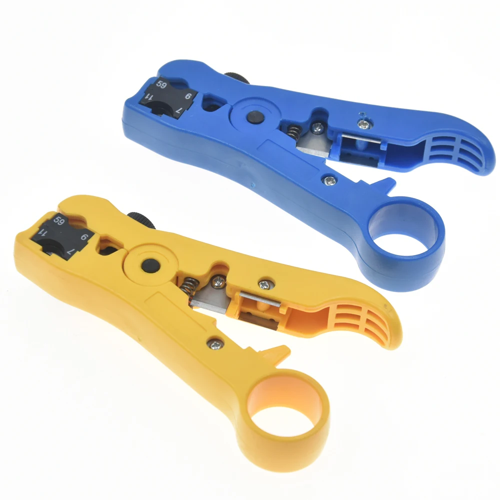 

1pcs Universal Automatic Cable Wire Stripper Stripping Crimping Plier Tools for UTP/STP RG59/6/7/11 Electrician Cutter Striper