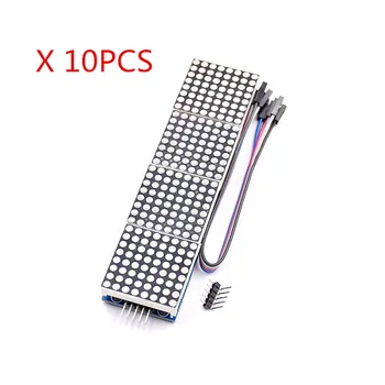 

10pcs/lot MAX7219 Dot Matrix Module For Microcontroller 4 In One Display with 5P Line