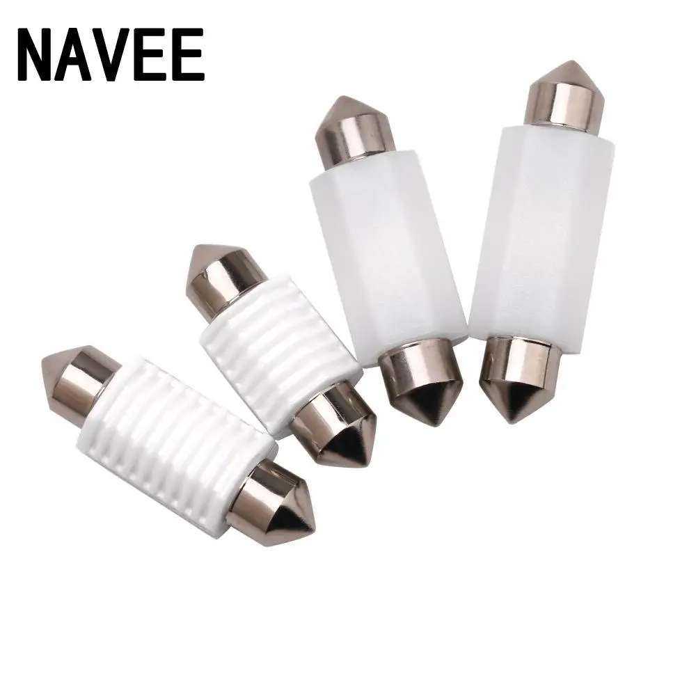10 PCS Universal 12/24V 5500K 3030 2 SMD Car LED Festoon Dome Reading Light Lamp Bulb 31mm 36mm 39mm 41mm