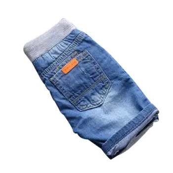 Kid Boy Fashion Mid Waist Holes Jeans Shorts Summer Fashion Denim Shorts Solid Kids Pants 3
