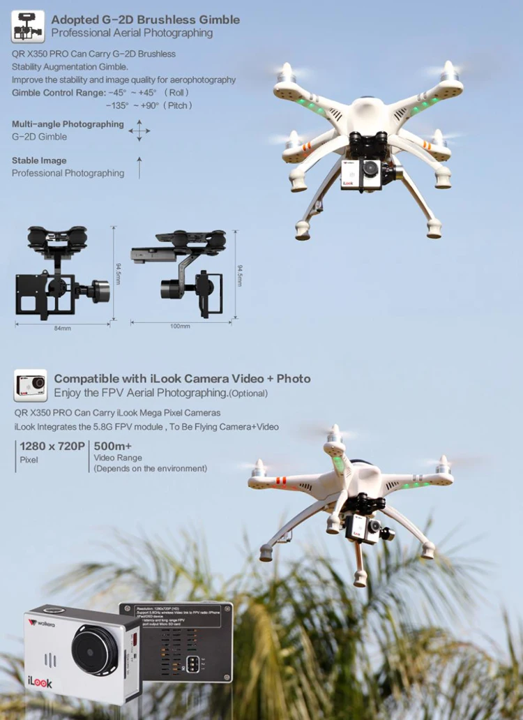 Quadcopter Drone Fotografia aérea profissional