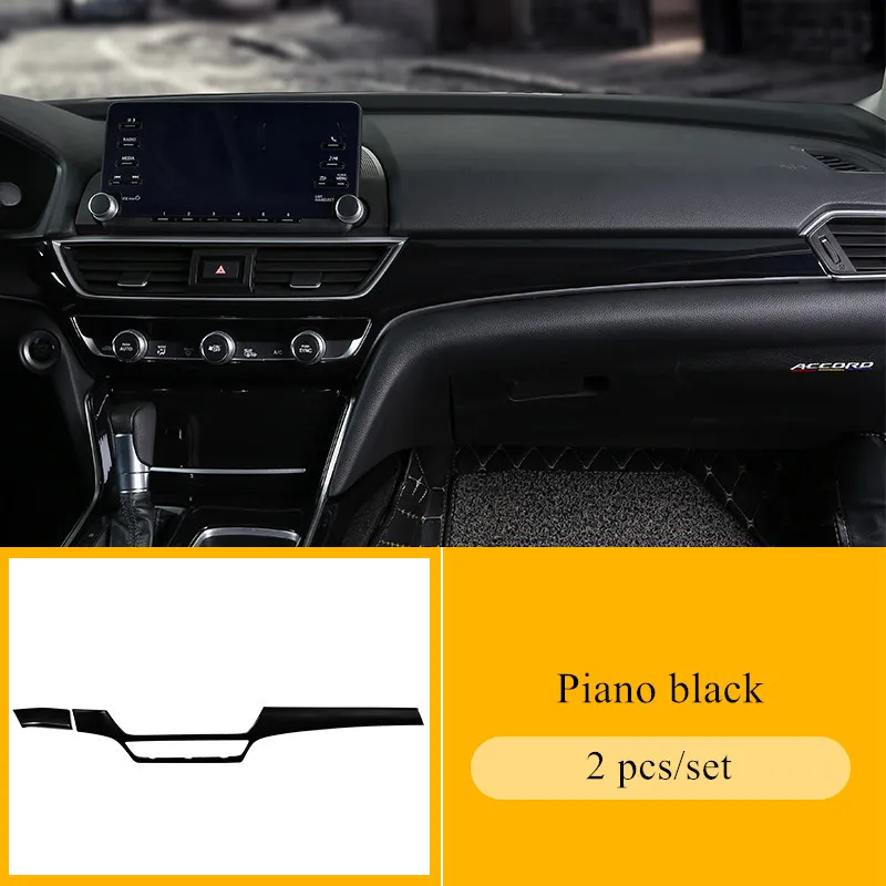 Piano black 5 цветов, автомобильная накладка из АБС-пластика для украшения интерьера, аксессуары для Honda 10th Generation Accord для Honda INSPIRE - Color Name: Piano black