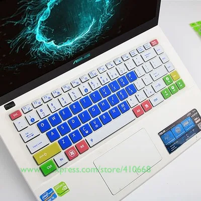 14-дюймовый ноутбук клавиатура коврики для стола или пола кожи гвардии для Asus X452 X453 X453S X453M X453MA X403M X450E X451C X454L X455Y X455L - Цвет: Candy blue