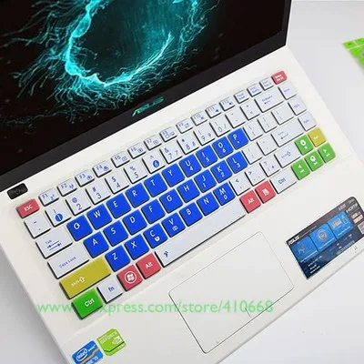 Candy blue Для ASUS K401 K401UB K401LB K401n K401UQ 14 дюймов K401LB5200 X450V k455l 14 дюймов силиконовые клавиатуры для ноутбука защитные кожи - Цвет: Candy blue