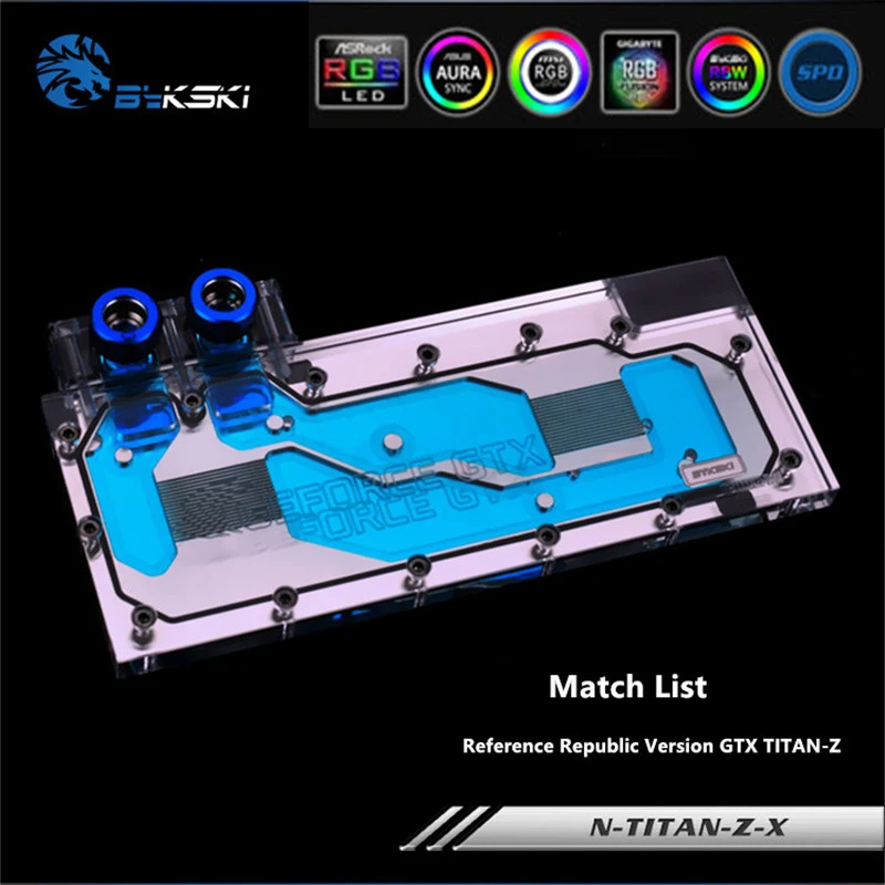 Bykski N TITAN Z X полный охват GPU Блок воды для справки основатель издание GTX графическая