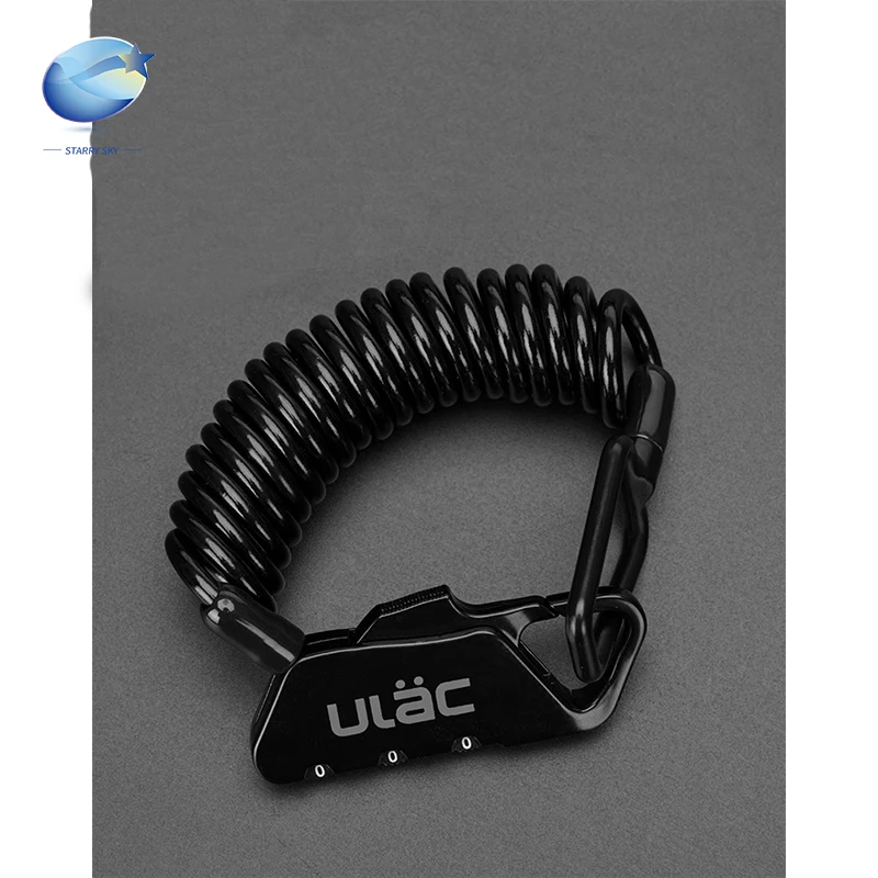 

Bicycle Lock Mini Cable Bike Lock 1200mm Fold Backpack Cycling Helmet Cable 3 Digital Combination Anti-theft Bike Bicycle Lock