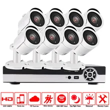 CCTV камера безопасности системы 8ch CCTV системы 8x720 P кабель для камеры CCTV системы комплект Camaras Seguridad дома 2 ТБ HDD