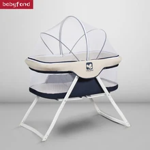 Детская кроватка Европейская установка Многофункциональный шейкер Детская Кровать Складная портативная маленькая дорожная колыбель кровать