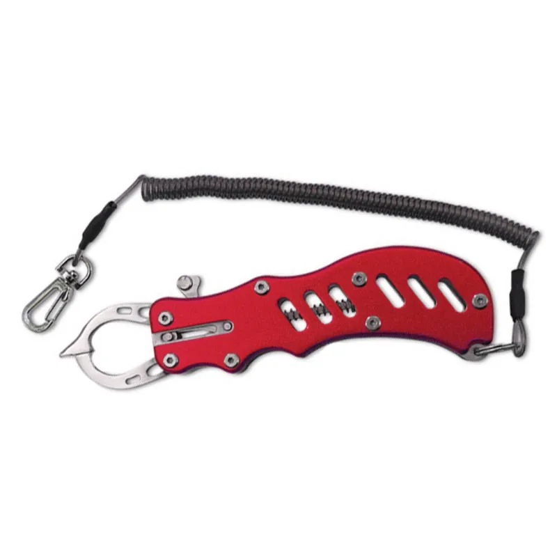 

Anti-rust Fishing Lip Grips Multifunctional Fish Controller Gripper Stainless Steel Fishing Pliers Clamp With Lanyard Fishing To
