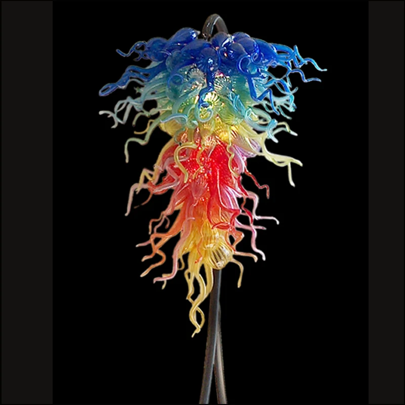 

Newest Hot Sale Art Deco Hand Blown Glass LED Chandelier Lighting Dale Chihuly Style Hand Blown Glass Chandeliers