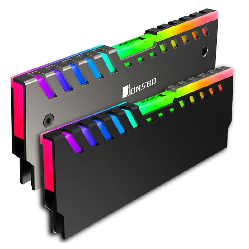 2 шт. память радиатора ОЗУ охлаждающий жилет автоматический цветной светильник