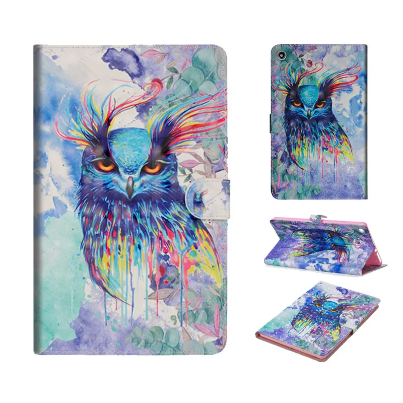 For Amazon Kindle Fire HD8 2017 7th Generation 8 inch Tablet Case Painted PU Leather Funda Cover for Kindle Fire HD8 2016 6th Shell Cases (18)