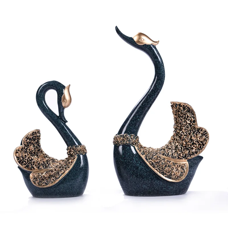 Creative Couple Swan Decoration Home Furnishing Living Room TV Cabinet Decoration Wedding Gift Wedding Gift