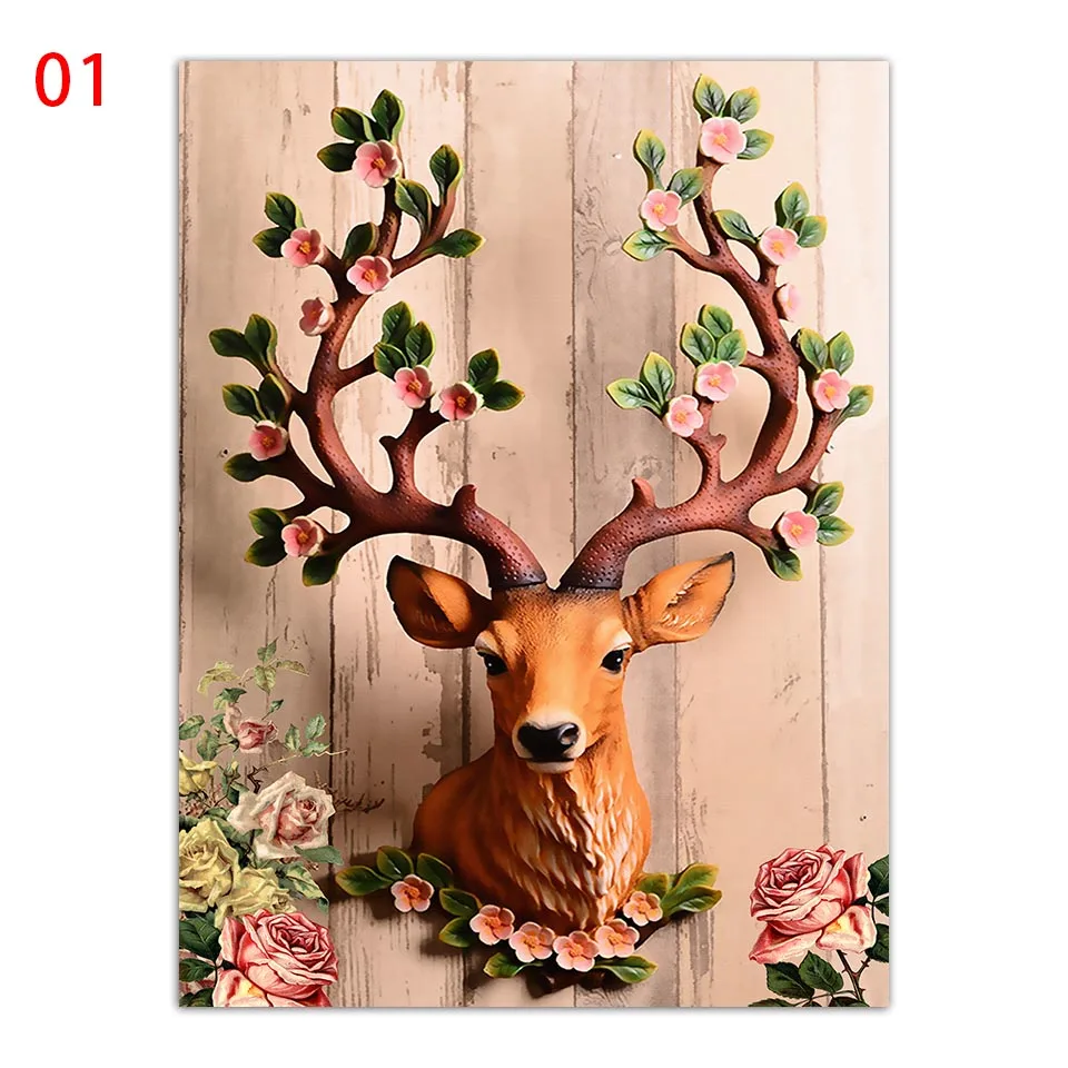 Fashion-Nordic-A4-Art-Prints-Deer-Head-Flowers-Poster-Hippie-Wall-Pictures-Elk-Animals-Roses-Canvas (1)