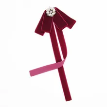 Высококачественное платье для девочек в школьном стиле с бабочкой; однотонное женское платье с галстуком-бабочкой; женские вельветовые галстуки-бабочки; женские аксессуары