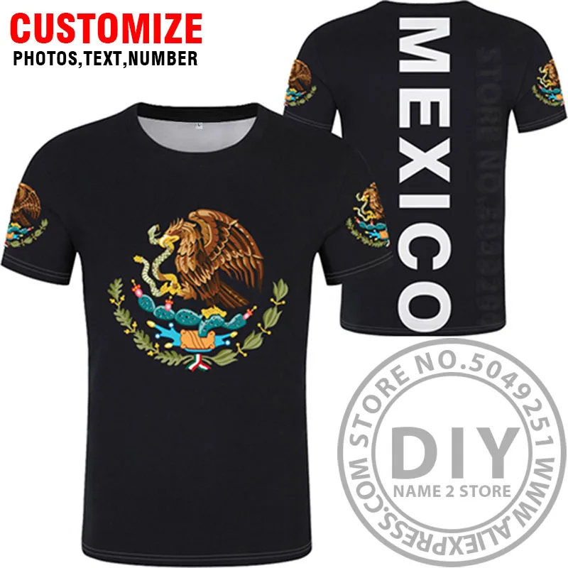 THE UNITED STATES OF MEXICO t shirt logo free custom name number mex t-shirt nation flag mx spanish mexican print photo clothing - Цвет: Style 9