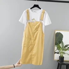 Летние Повседневное джинсы Для женщин женские подтяжки Расчалки из искусственной кожи; обтягивающая юбка с длинными рукавами и юбки для девочек Костюмы J334