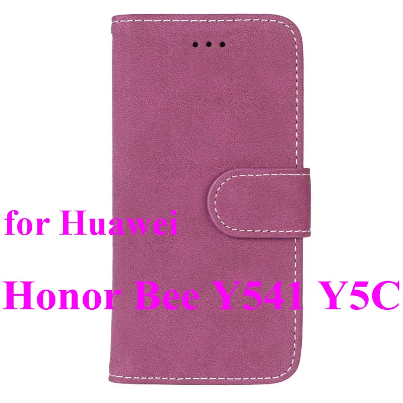 Honor Bee Y541 Y5C Ретро матовый кожаный бумажник чехол для телефона для Huawei Honor 4X Glory играть 4X для Honor Bee Y541 Y5C слот для карт флип чехол-подставка - Цвет: Honor Bee Y541 Y5C