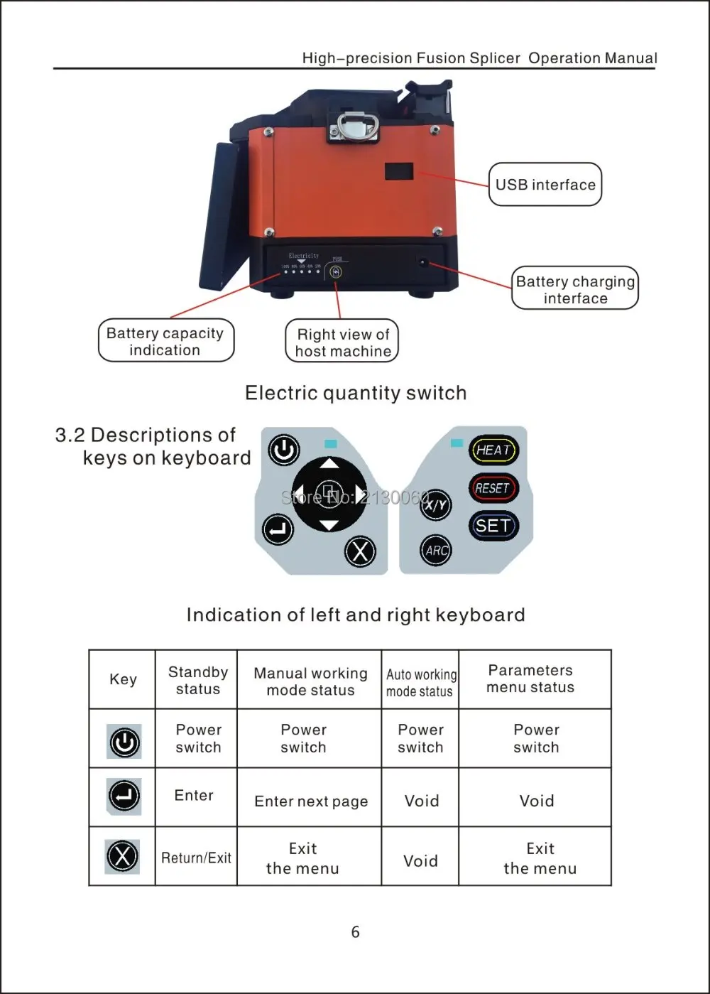 FTTH Automatic Optical Fiber Fusion Splicer Machine Electrode A-80S Fiber Optic Splicers Welding Splicing Machine Orange