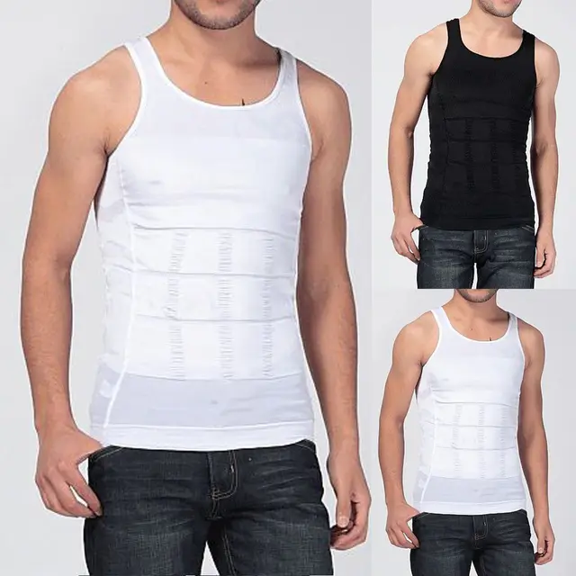 Men Body Slimming Tummy Shaper Belly Underwear Abdomen Waist Men Body Slimming Tummy Shaper Belly Underwear Abdomen Waist Girdle Shirt Vest Plus Size