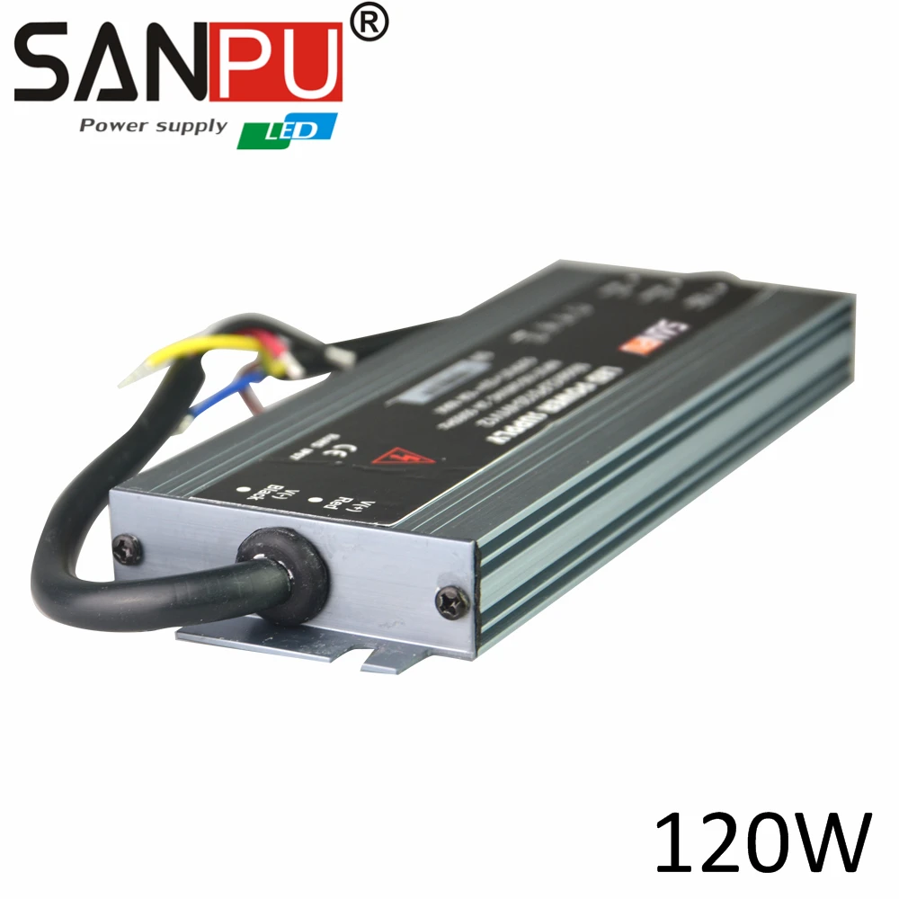 

SANPU 120W 12V 10A Slim Thin 120V 240V Volume Single Output Waterproof IP67 Switching power supply for LED Strip CNC 3D Print
